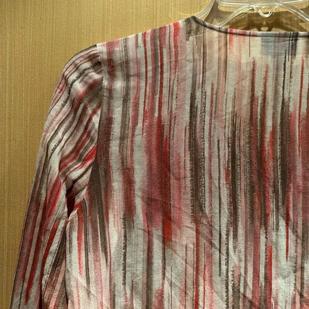 J. Jill Women's Pink Long Sleeve Button Up Silk Blend Blouse Shirt Size XS